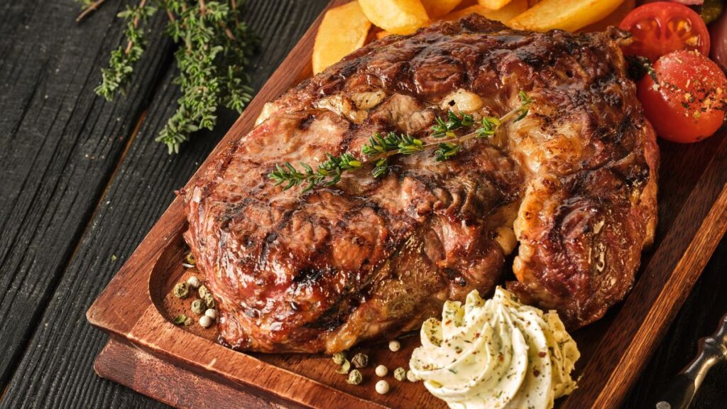 steak with rosemary