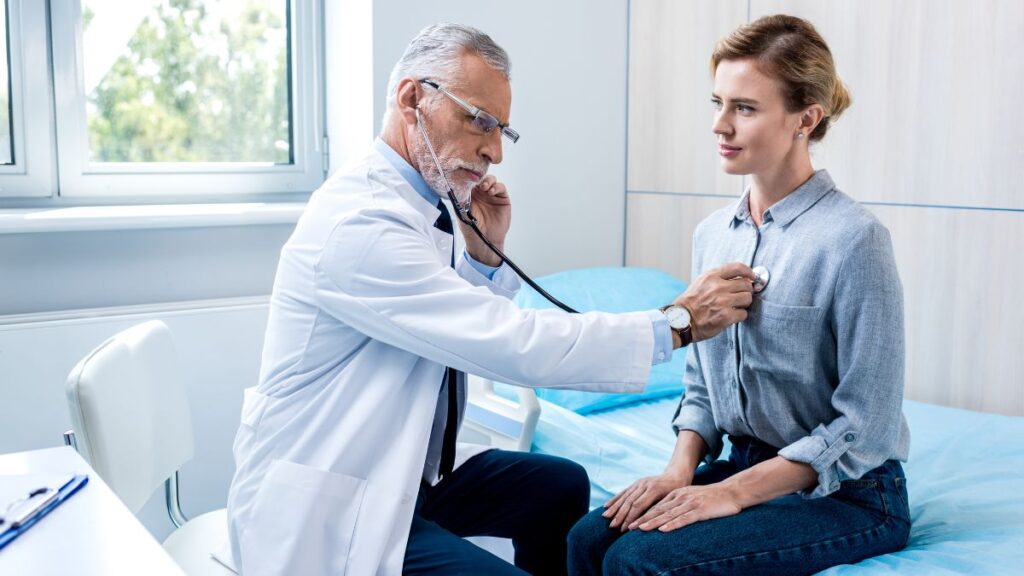 woman at the doctor