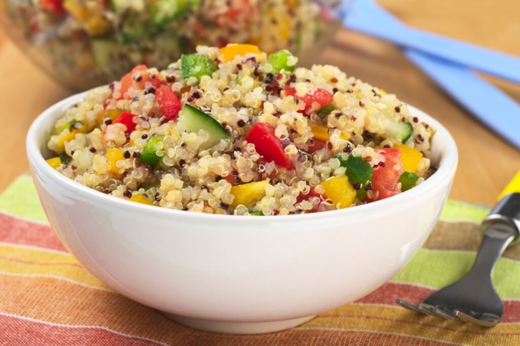 Delicious vegetarian quinoa salad