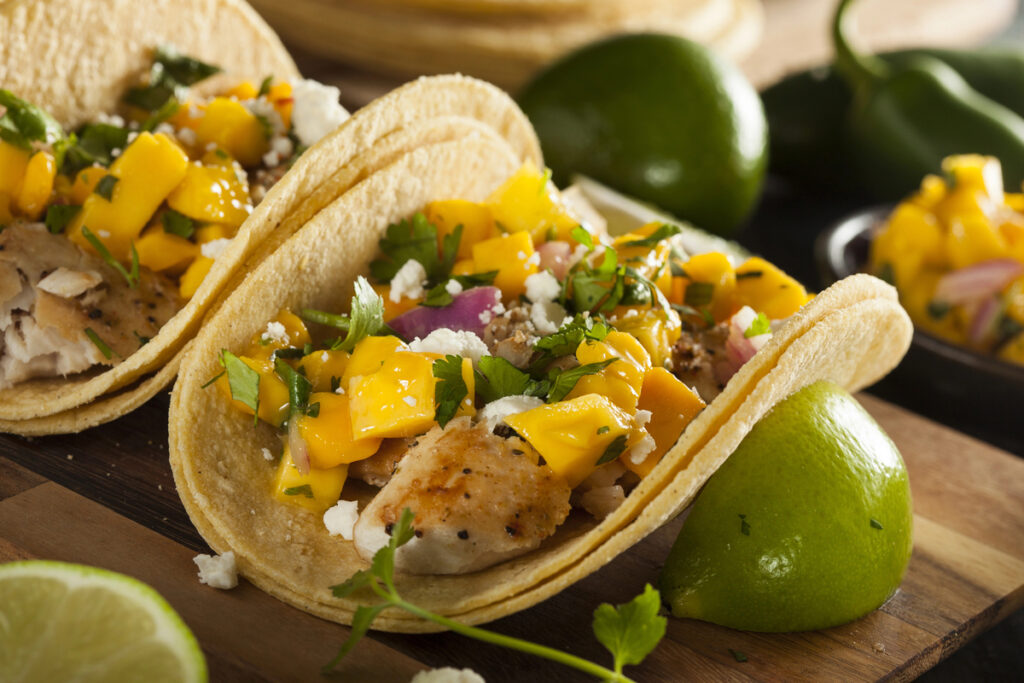 Fish Tacos with Mango Salsa