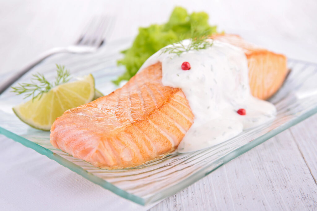 Fish with Dill Cream Sauce