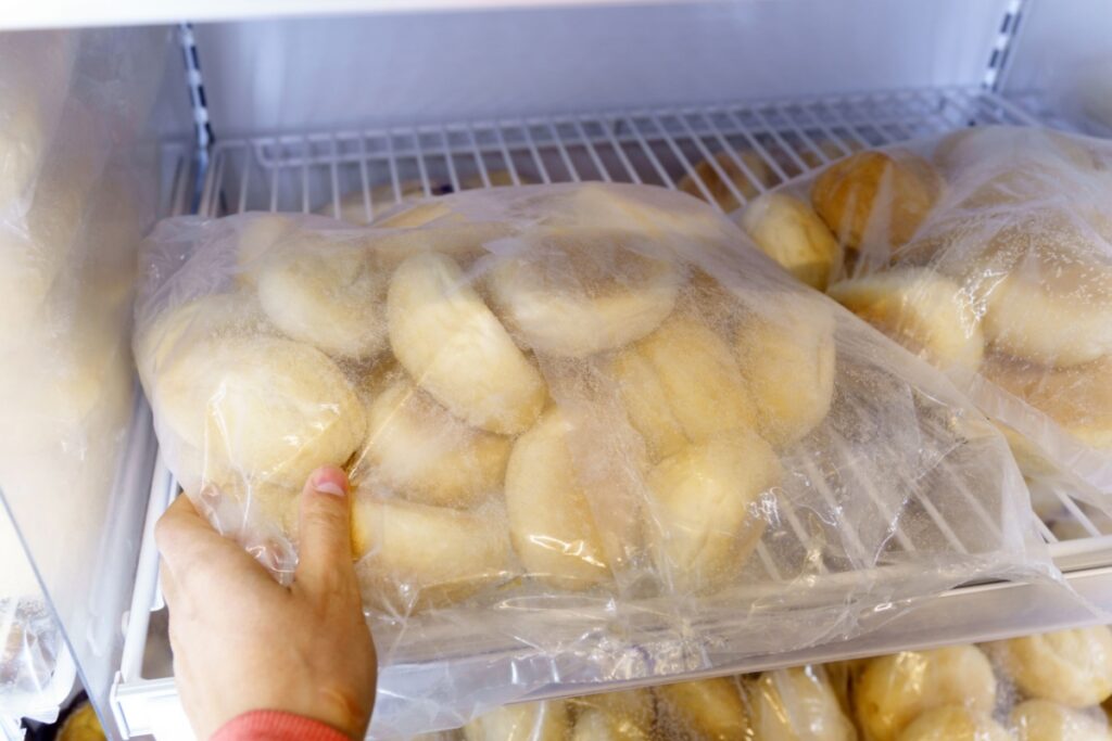 Frozen bread freezer fridge