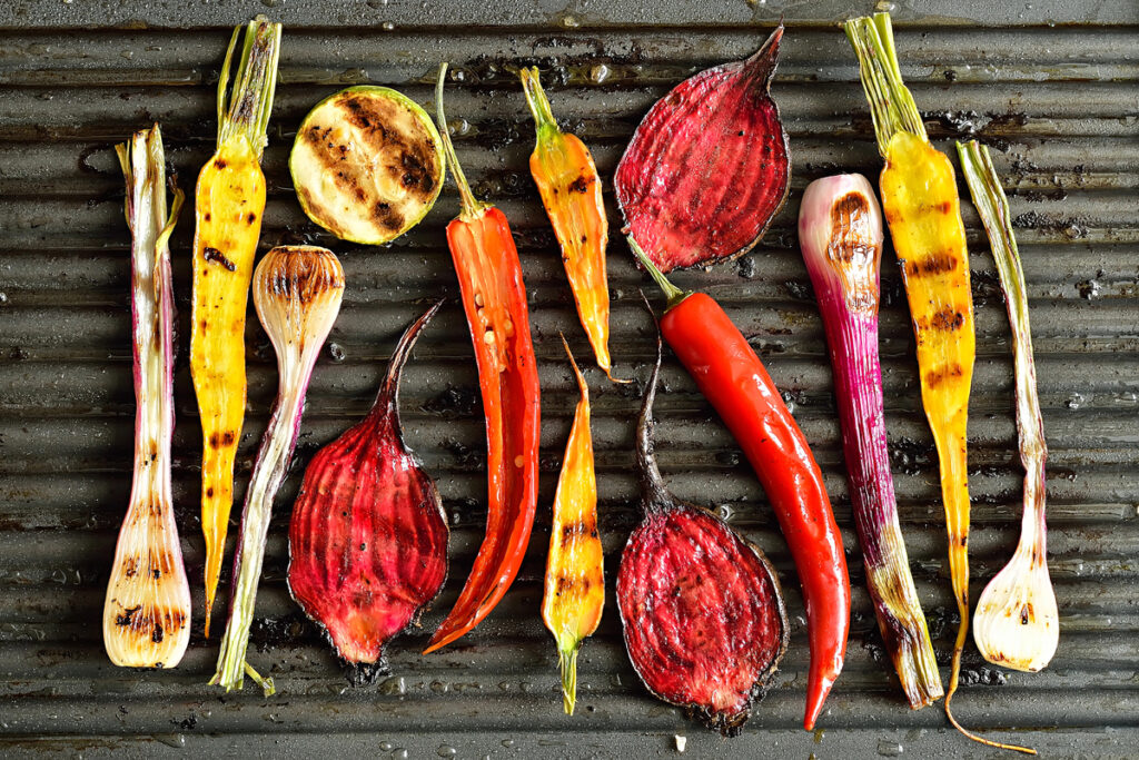 Freshly grilled vegetables