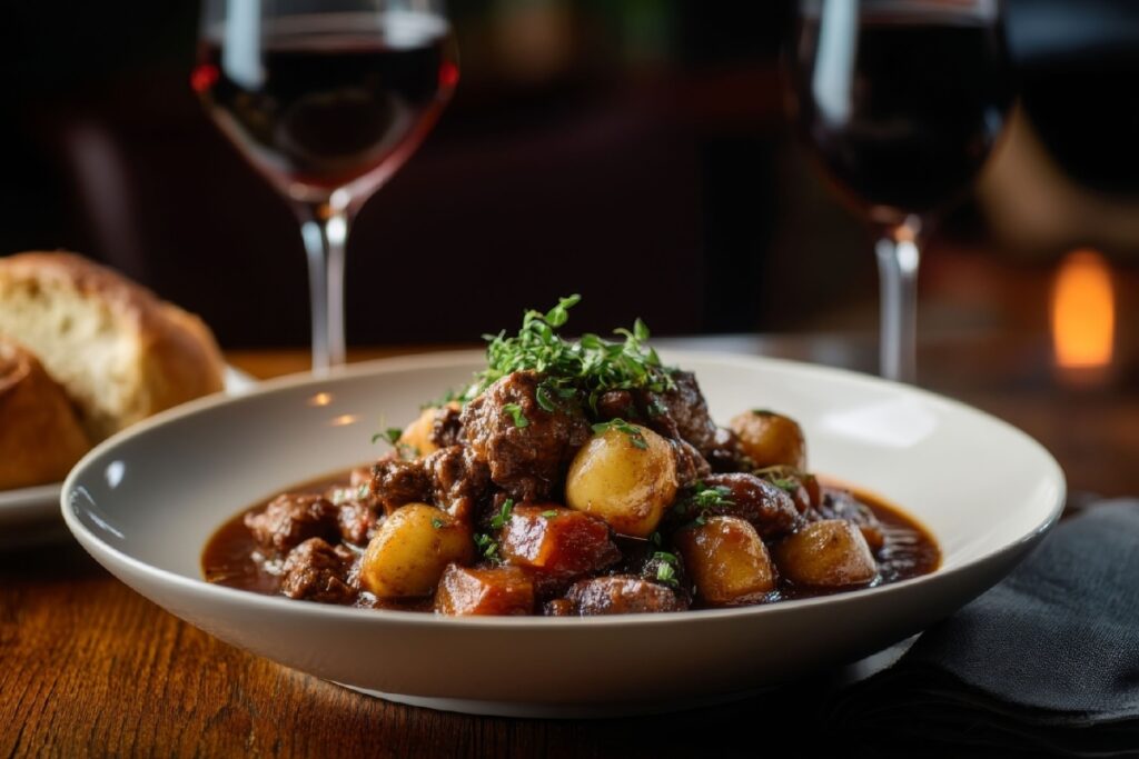 Hearty Beef Stew with Potatoes and Herbs