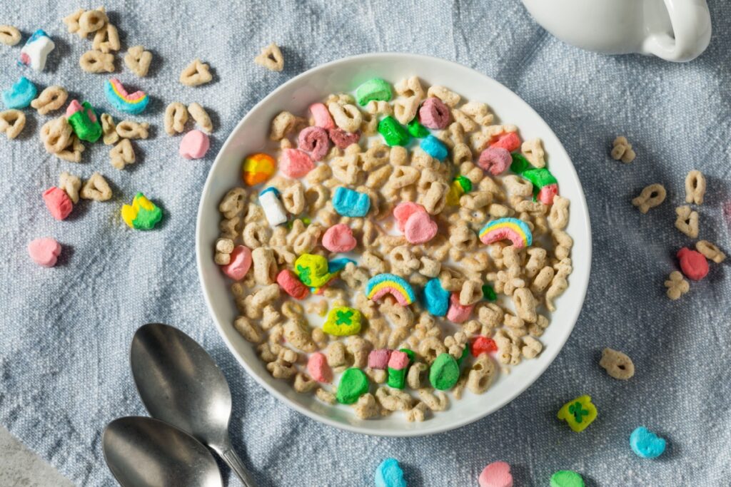 Lucky Charms breakfast cereal