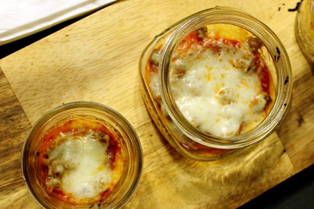 Mason Jar Pizza Appetizer