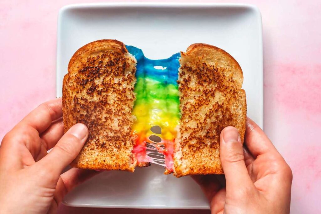 Rainbow Grilled Cheese