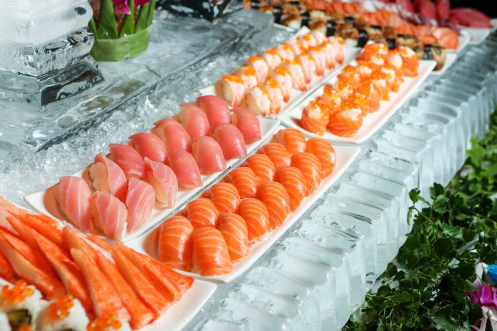 Raw Sushi and Seafood buffet