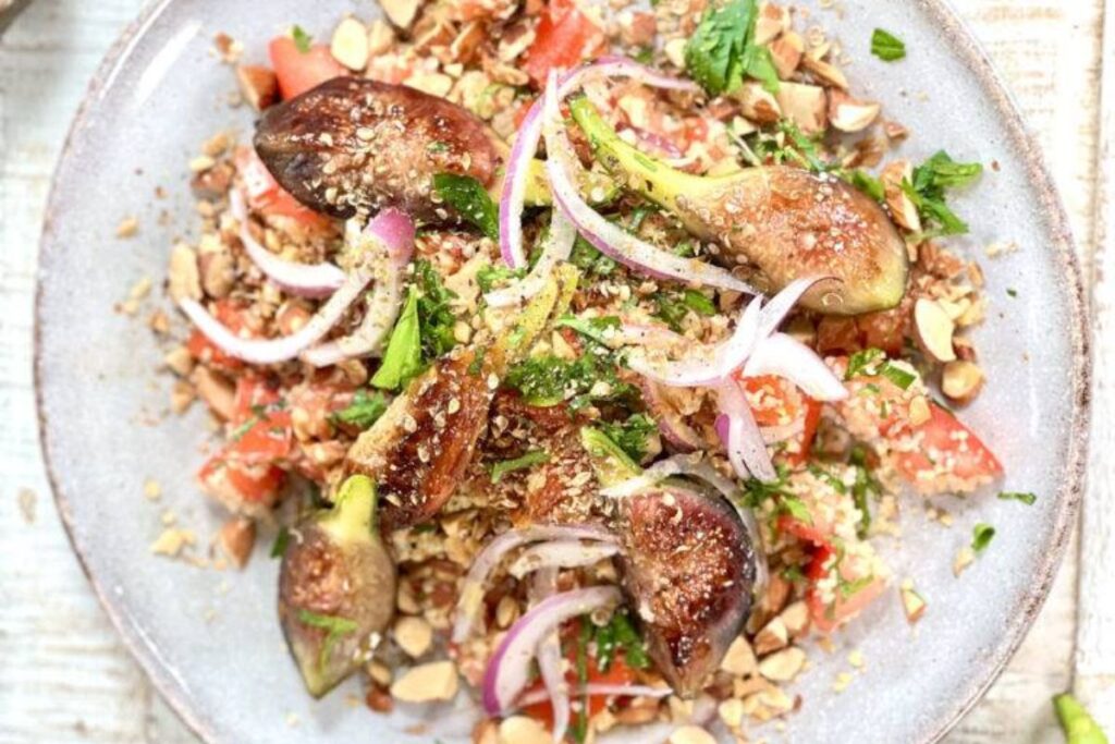 Roasted Fig Couscous Salad With Almonds