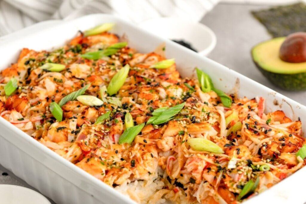 Salmon Sushi Bake