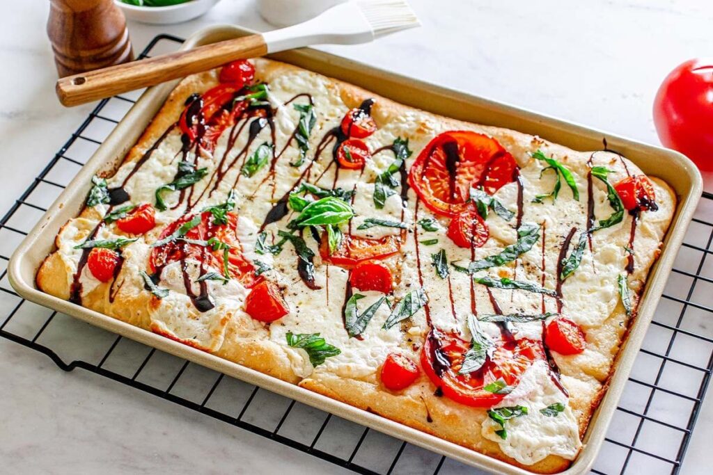 Sheet Pan Caprese Pizza