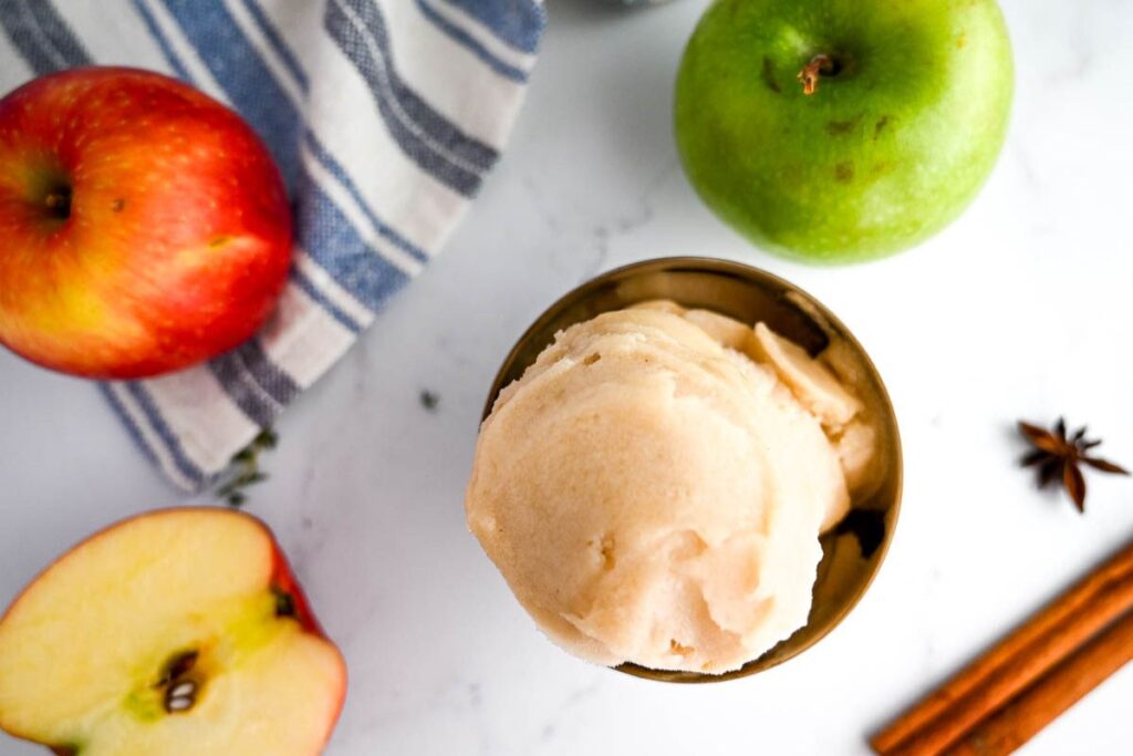 Spiced Apple Sorbet Recipe (With Ice Cream Maker)