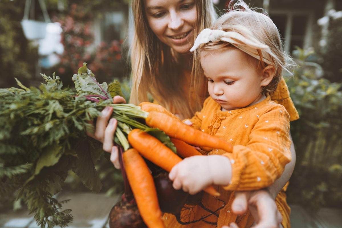 Sustainable Eating organic vegetables