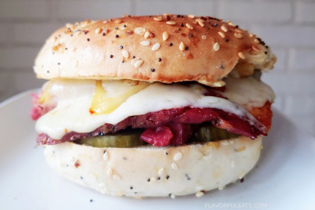 The Ultimate Corned Beef Bagel Sandwich