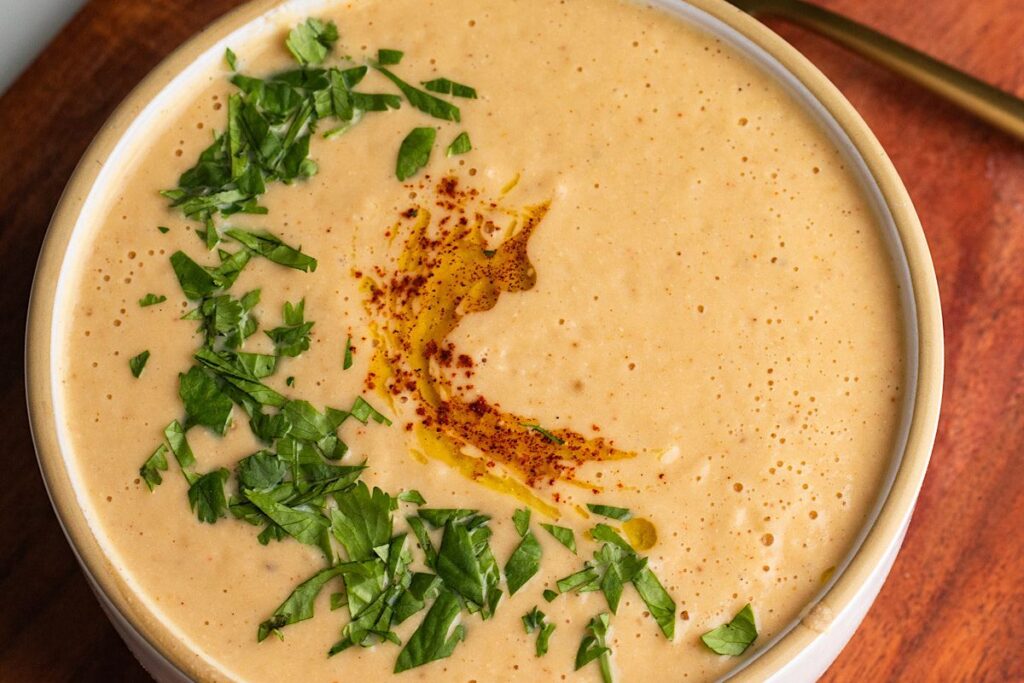 Vegan Cauliflower And Tahini Soup