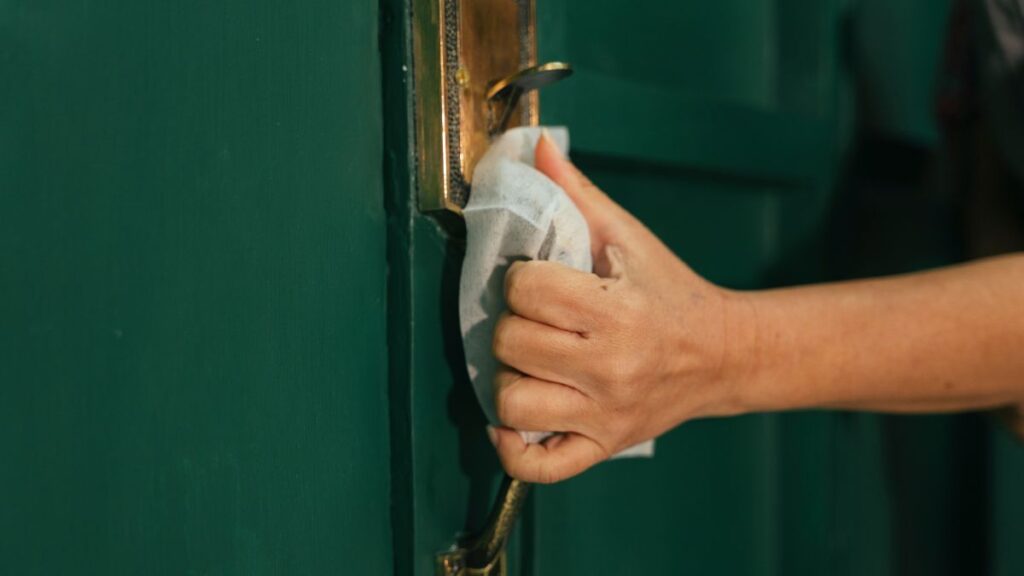 cleaning door knob