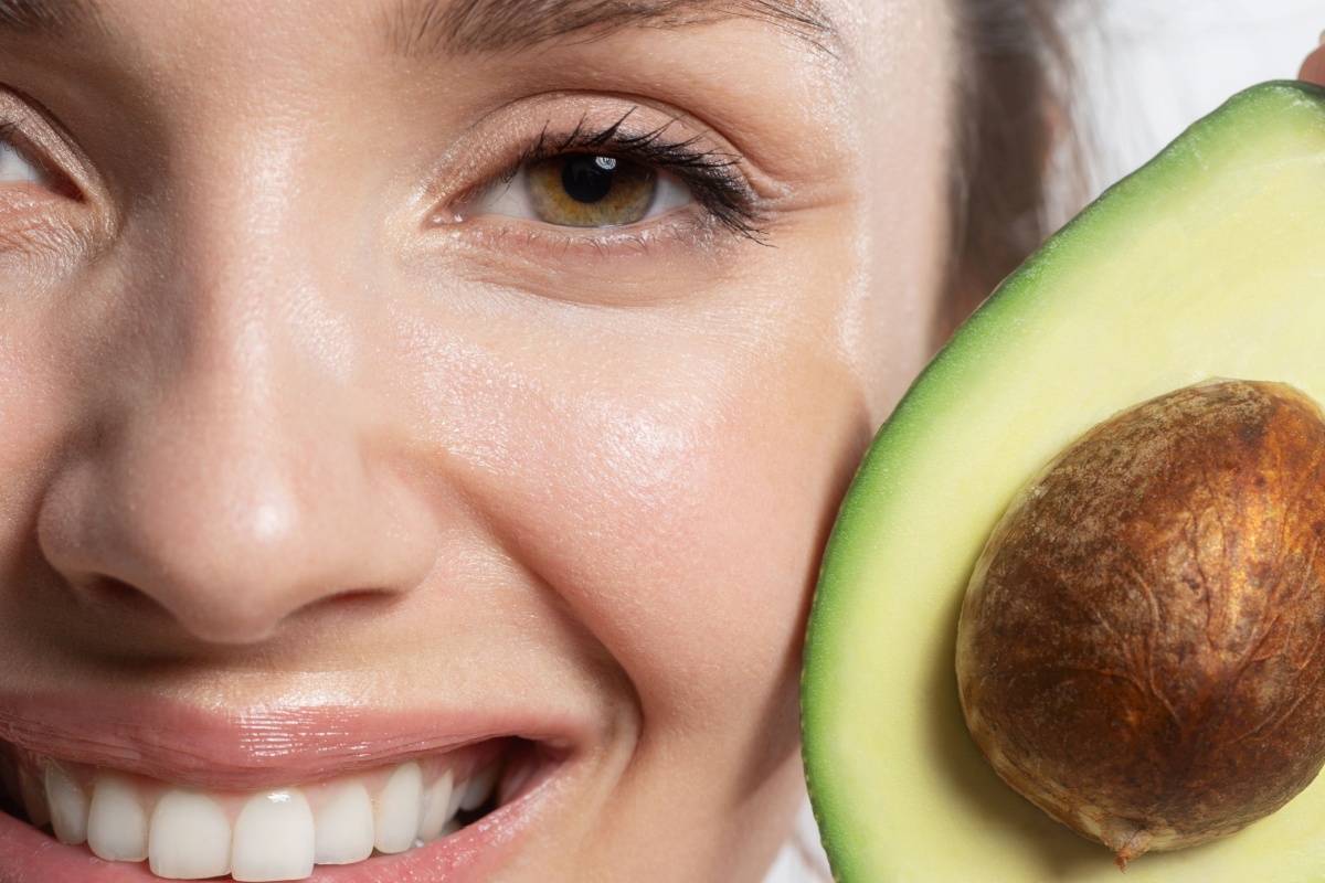 glowing complexion skin avocado