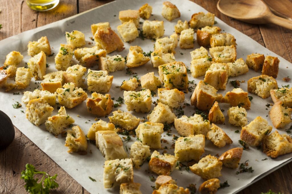 homemade croutons