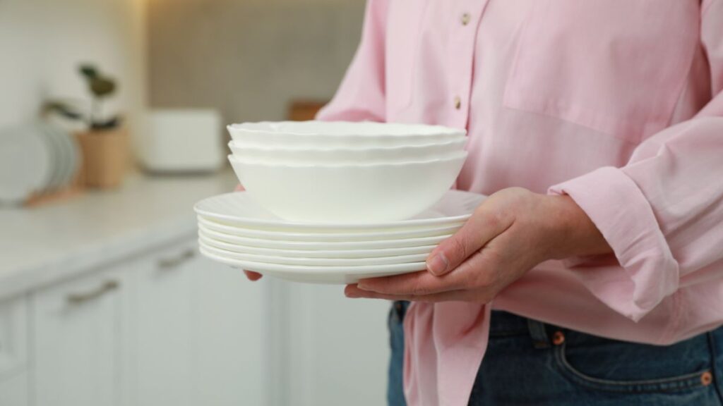 plastic plates and bowls