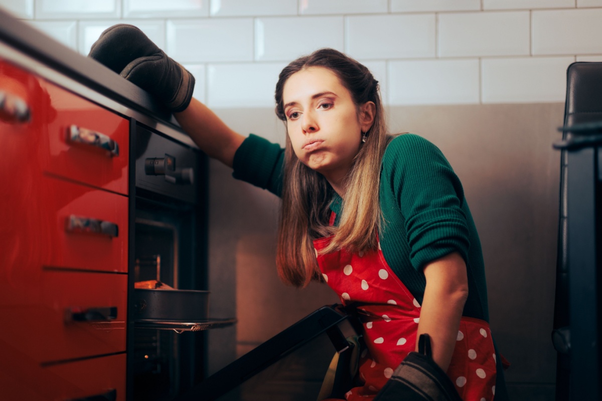 tired baker cooking housewife