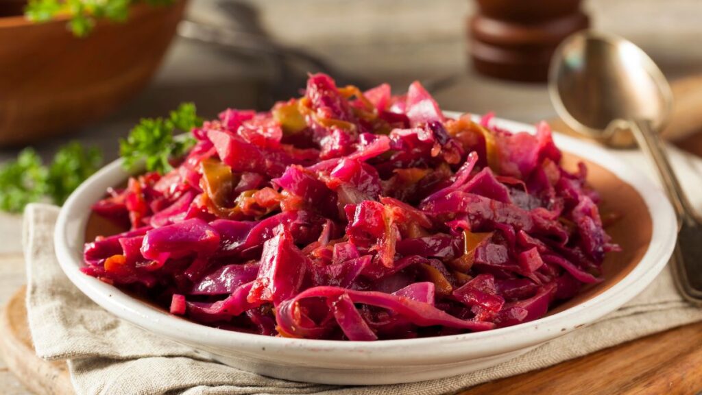 Braised Red Cabbage with Apples