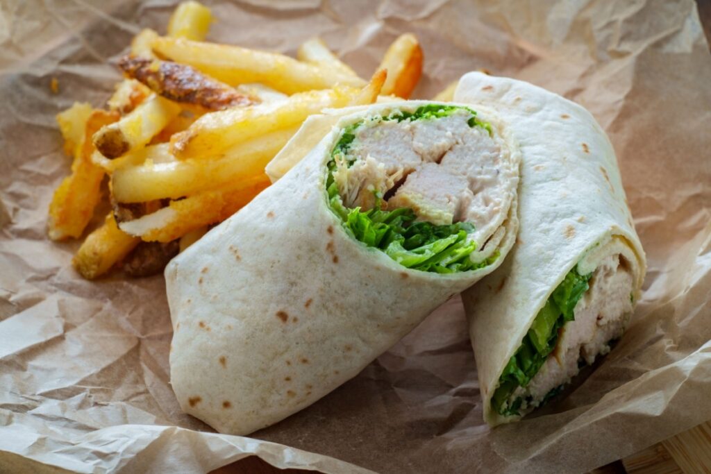 Chicken Caesar salad wrap 