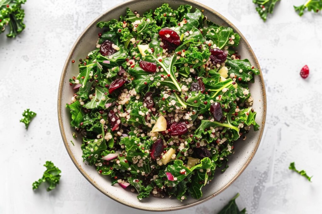 Kale and Quinoa Salad cranberries