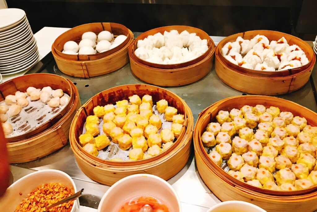 Variety dim sum buffet