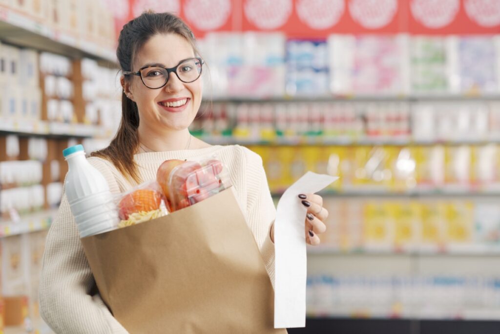 happy shopper grocery store receipt save money