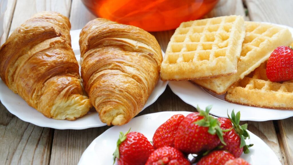 Croissant and Waffles