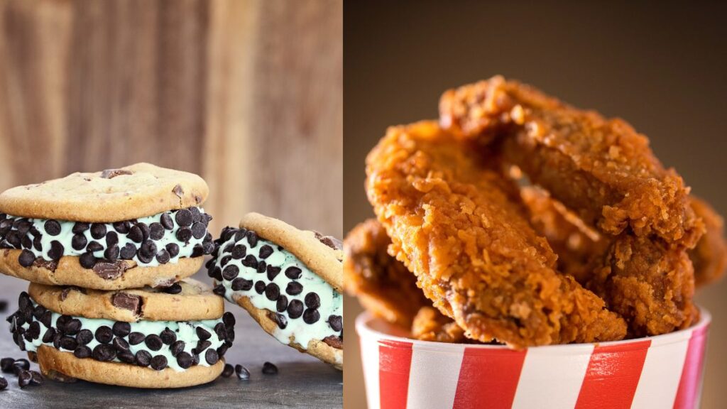 Fried Chicken Ice Cream Sandwiches