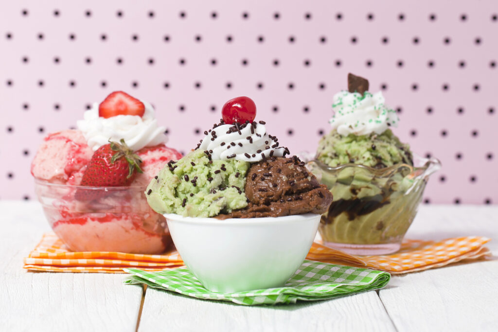 Ice Cream Sundae with Toppings