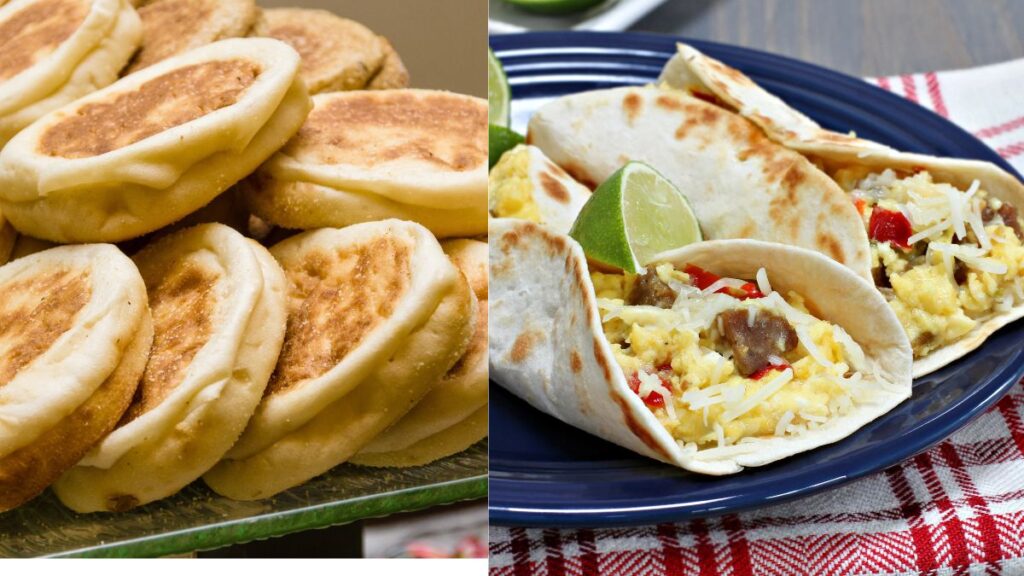 english muffin breakfast taco