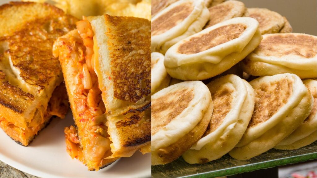 english muffin grilled cheese